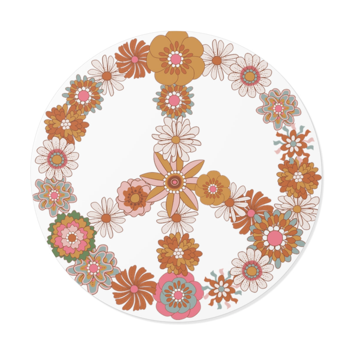 STICKERS - FLORAL PEACE SIGN