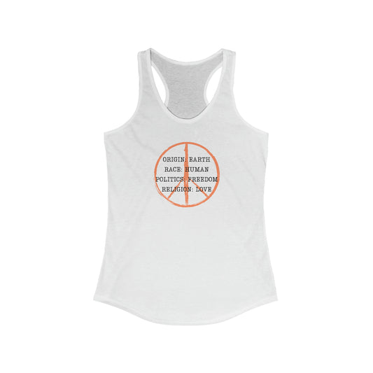 PEACE RACER BACK TEE